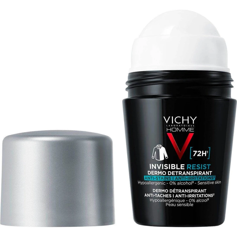 Антиперспірант Vichy Homme Invisible Resist 72H проти плям і подразнень 50 мл: ціни та характеристики