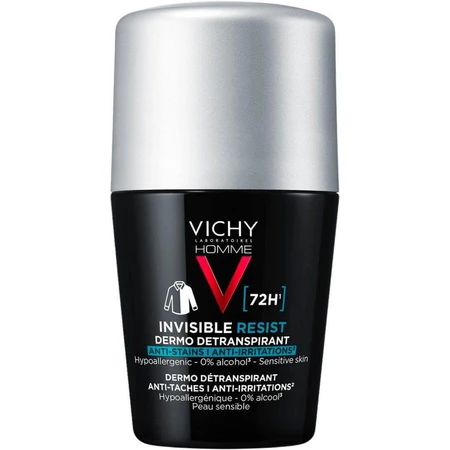 Антиперспірант Vichy Homme Invisible Resist 72H проти плям і подразнень 50 мл: ціни та характеристики