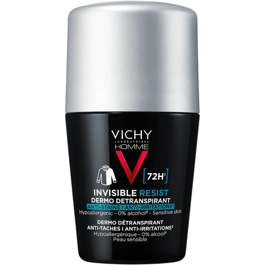 Антиперспірант Vichy Homme Invisible Resist 72H проти плям і подразнень 50 мл: ціни та характеристики