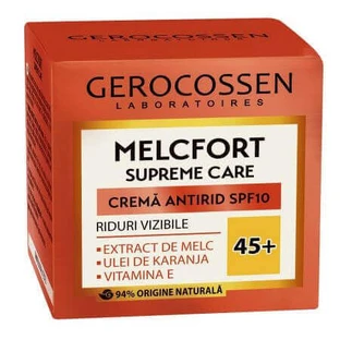 Melcfort Крем против морщин SPF10 45+ с экстрактом улитки, маслом каранджи, витамином Е, 50 мл, Gerocossen