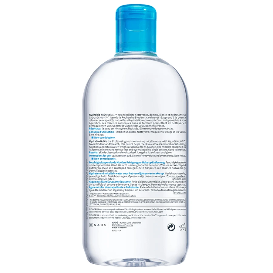Мицелярная вода Bioderma Hydrabio H2O увлажняющий, 500 мл: цены и характеристики