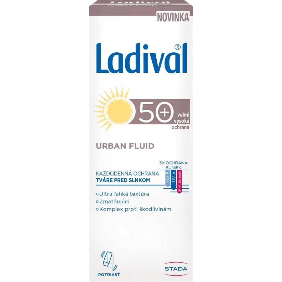 Флюїд для обличчя Ladival URBAN SPF 50+, 50 мл: ціни та характеристики