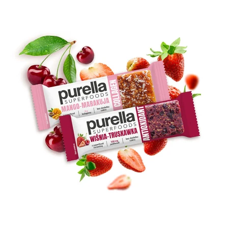 Антиоксидантний батончик Purella Superfoods, вино-полуниця, 40 г: ціни та характеристики
