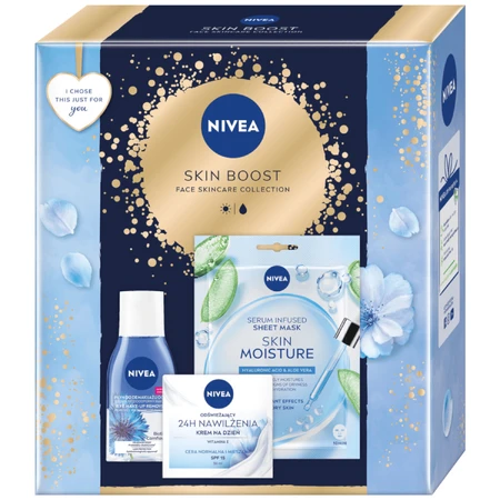 Набір Nivea Skin Boost, крем, 50 мл + лосьйон демакіяж, 125 мл + маска, 1 шт.: ціни та характеристики