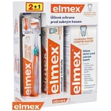 Elmex Система защиты от кариеса - зубная щетка + зубная паста 75 мл + ополаскиватель для рта 400 мл