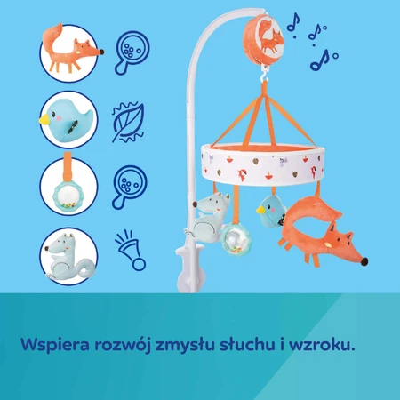 Canpol Babies, ліжечко-карусель з музичною скринькою, Лисичка, від народження, 1 шт.: ціни та характеристики