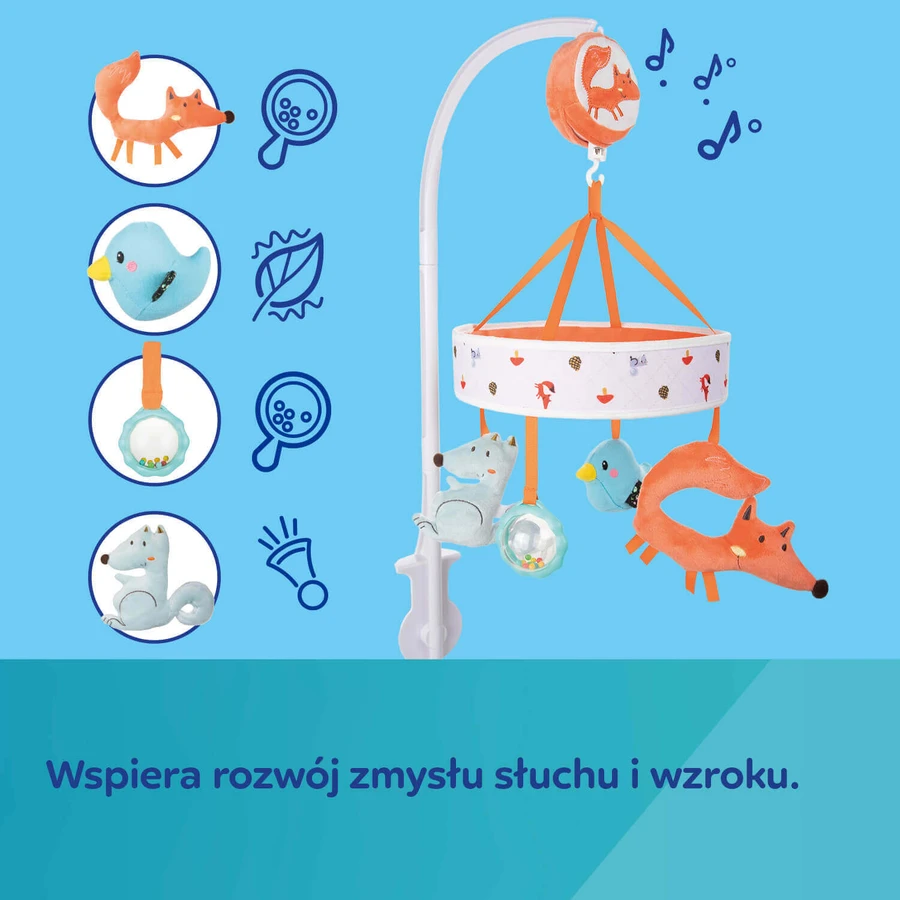 Canpol Babies, ліжечко-карусель з музичною скринькою, Лисичка, від народження, 1 шт.: ціни та характеристики