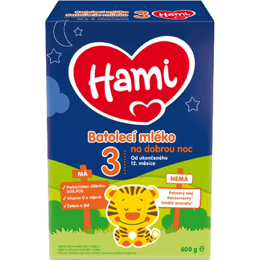 Молочко для малышей Hami 3 Goodnight из Великобритании. 12 месяцев 600 г: цены и характеристики