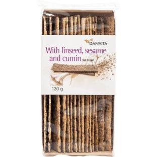 Danvita Хрустящие хлебцы с семечками, 130 г
