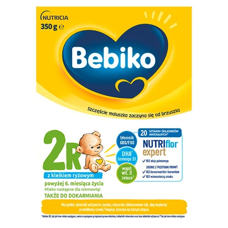 Суха молочна рисова каша Bebiko 2R Nutriflor Expert для дітей з 6 місяців, 350 г: ціни та характеристики