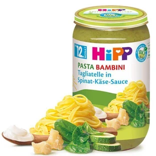 Макароны Тальятелле со шпинатом и сырным соусом, 250 г, Hipp