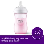 Avent Natural Response, пляшечка з чутливою соскою, рожева, швидкість потоку 3, SCY903/11, після 1 місяця, 260 мл: ціни та характеристики