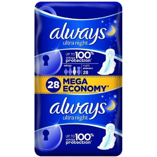 Always Ultra Night гигиенические прокладки 28 шт