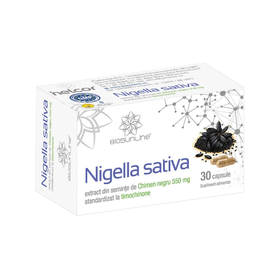 Nigella Sativa - екстракт чорного кмину BioSunLine, 550 мг, 30 капсул, Helcor: ціни та характеристики