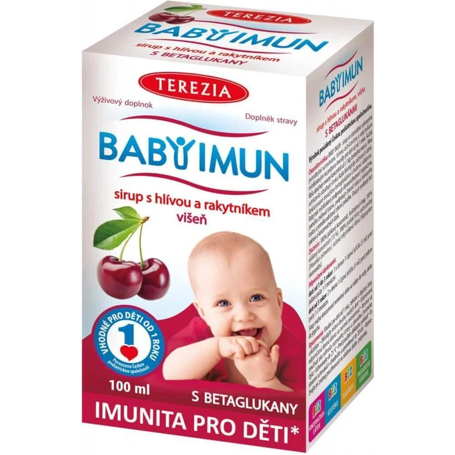 TEREZIA BABY IMUN сироп з глодом та обліпихою 1×100 мл, дієтична добавка: ціни та характеристики