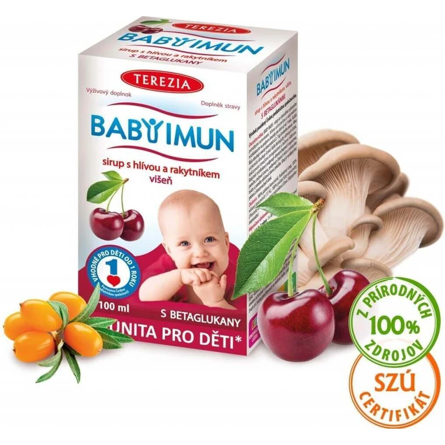 TEREZIA BABY IMUN сироп з глодом та обліпихою 1×100 мл, дієтична добавка: ціни та характеристики