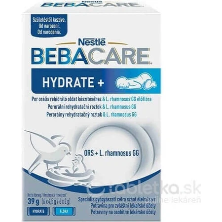 BEBACARE HYDRATE+ (с рождения) 1×39 г, регидратированный раствор с молочнокислыми бактериями: цены и характеристики