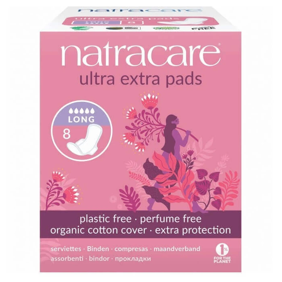 Прокладки Natracare Ultra Extra Long, 5 крапель, 8 шт.: ціни та характеристики