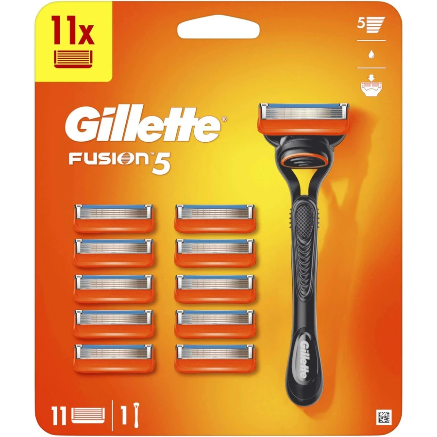 Бритва Gillette Fusion + 11 змінних головок Спеціальна упаковка: ціни та характеристики