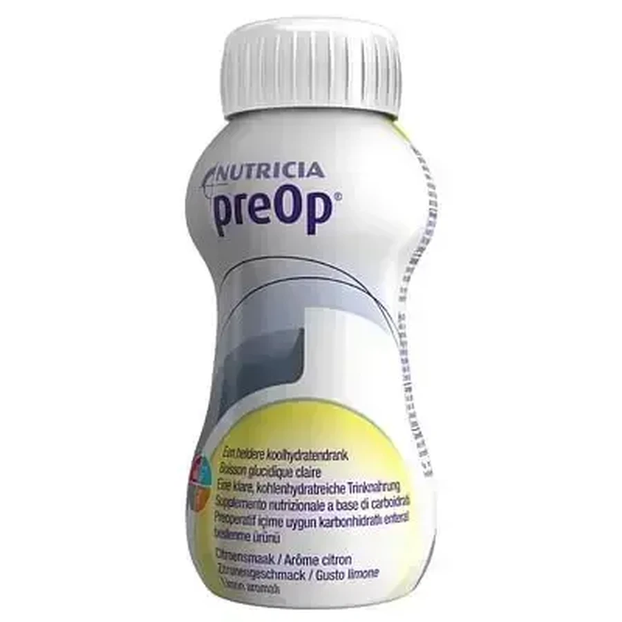 PreOp, рідкий препарат для хірургічних пацієнтів, зі смаком лимона, 4 х 200 мл: ціни та характеристики