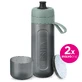 Brita Active, бутылка с фильтром 0,6 л, зеленая + фильтр MicroDisc, 2 шт.