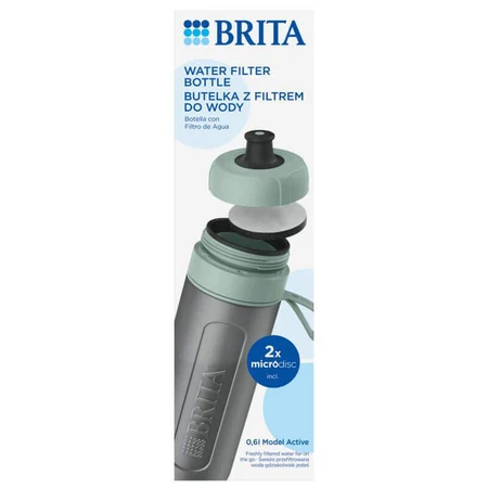 Brita Active, бутылка с фильтром 0,6 л, зеленая + фильтр MicroDisc, 2 шт.: цены и характеристики