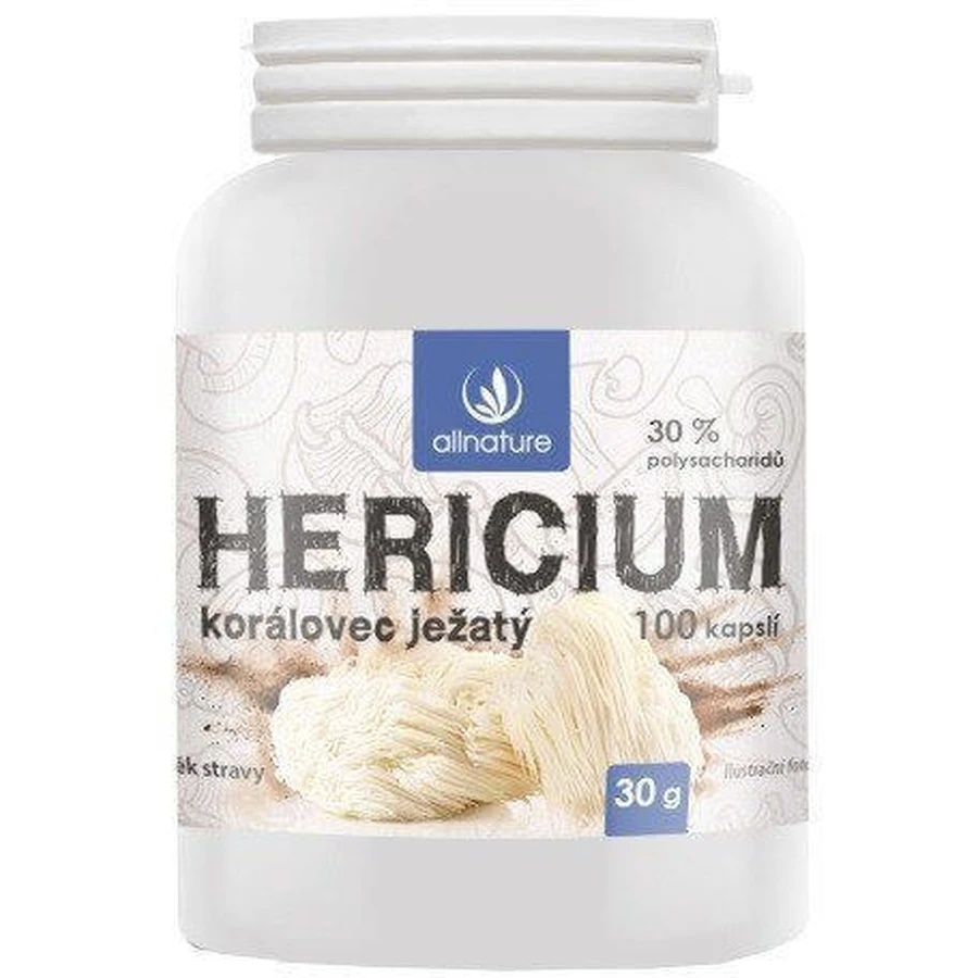 Allnature Hericium Кораловий їжачок 100 капсул: ціни та характеристики