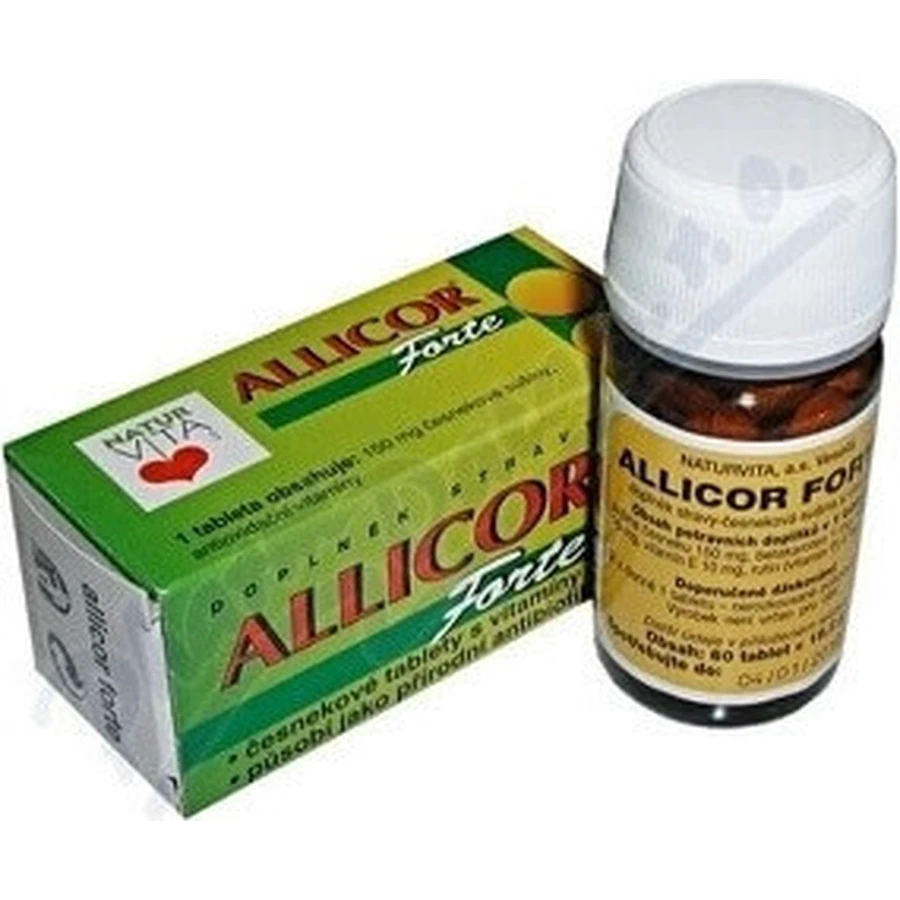 NATURVITA ALLICOR FORTE 1×60 tbl, часниковий сік: ціни та характеристики