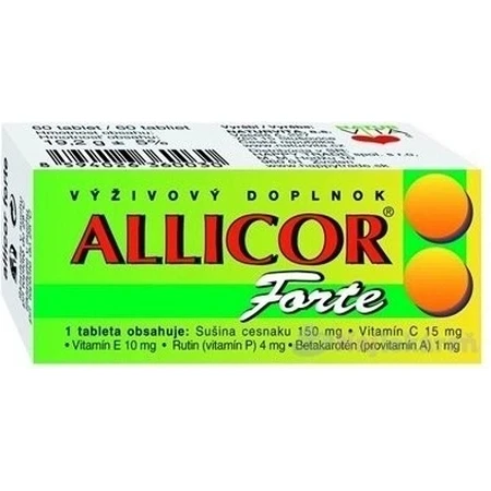 NATURVITA ALLICOR FORTE 1×60 tbl, часниковий сік: ціни та характеристики