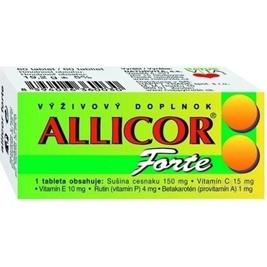 NATURVITA ALLICOR FORTE 1×60 tbl, часниковий сік: ціни та характеристики