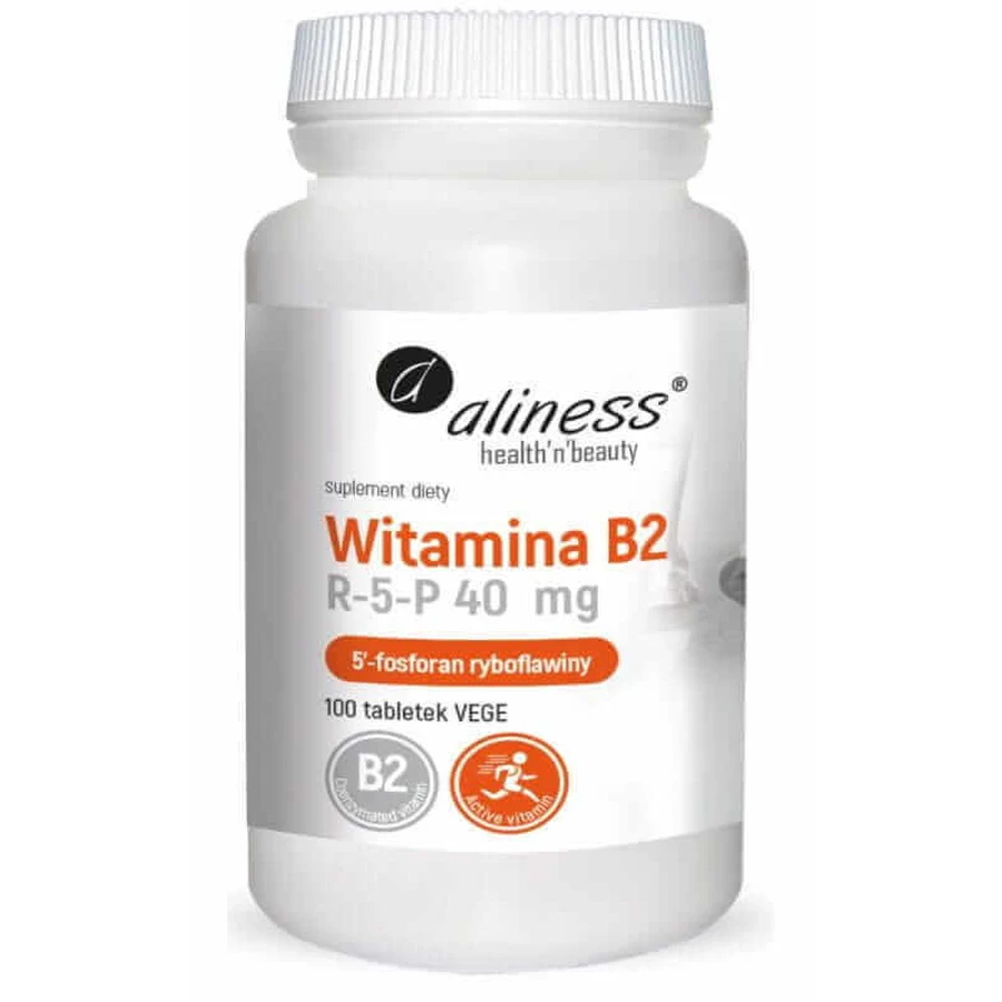 Вітамін B2 R-5-P (рибофлавін) 40 мг 100 таблеток Vege Aliness: ціни та характеристики