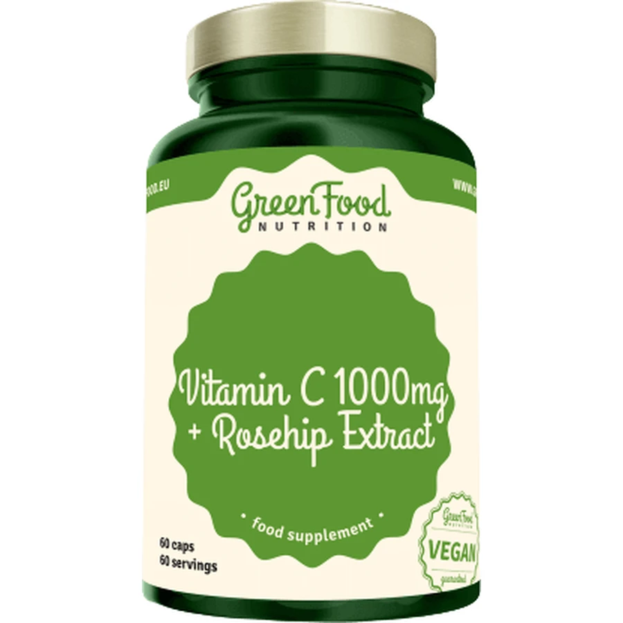 GreenFood Nutrition Витамин C 1000 + экстракт шиповника 60 капсул: цены и характеристики