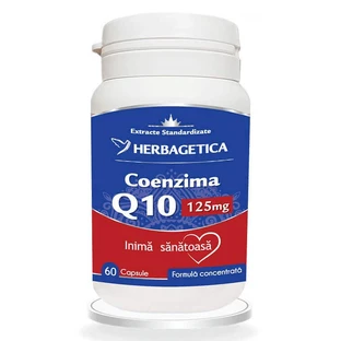Коэнзим Q10, 125 мг, 60 капсул, Herbagetica