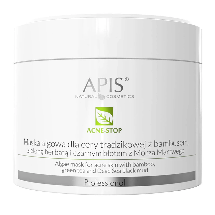 Водорослевая маска Apis Acne-Stop для кожи, склонной к акне, с бамбуком, зеленым чаем и черными ботаниками Мертвого моря, 100 г: цены и характеристики