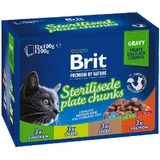 Brit Premium Cat pouch Sterilised Plate 12 x 100 g