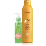 BABÉ SUN Сонцезахисний спрей SPF 50 + гель алое вера, 1х1 набір 1х200 + 90 мл, сонцезахисний спрей + подарунок: освіжаючий гель: ціни та характеристики