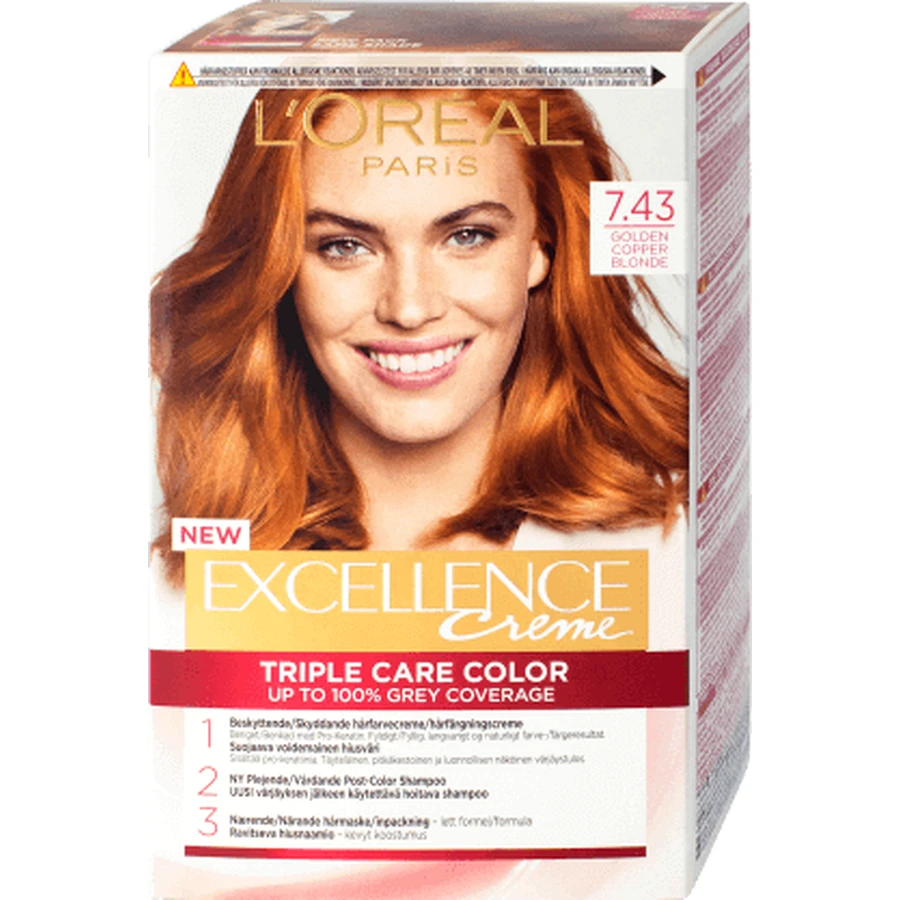 Фарба для волосся Loreal Paris Excellence Cool Creme 7.43 : ціни та характеристики