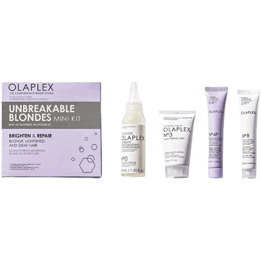 Olaplex Unbreakable Blondes Kit Міні-набір для інтенсивного догляду за волоссям 4 шт: ціни та характеристики