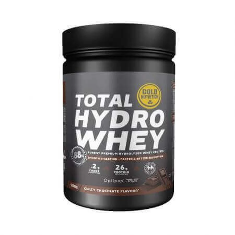Протеїновий порошок Total Hydro Whey зі смаком шоколаду, 900 г, Gold Nutrition: ціни та характеристики