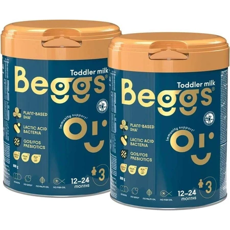 Молоко для последующего приема Beggs 2, коробка Beggs + pexeso 3×800 г, молоко для последующего приема: цены и характеристики