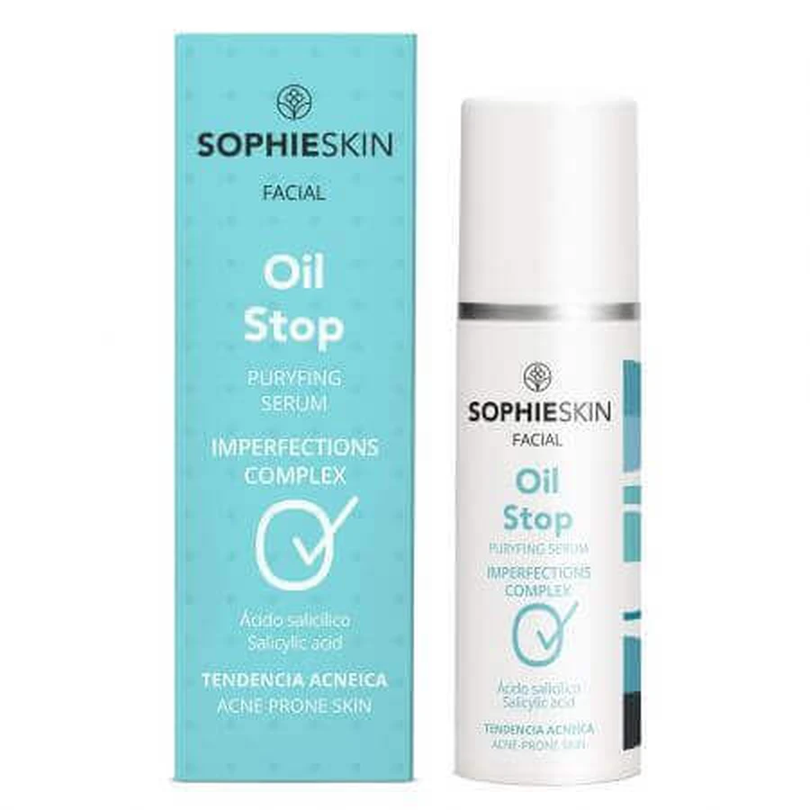 Очищуюча сироватка для шкіри, схильної до акне Oil Stop, 30 мл, Sophieskin: ціни та характеристики