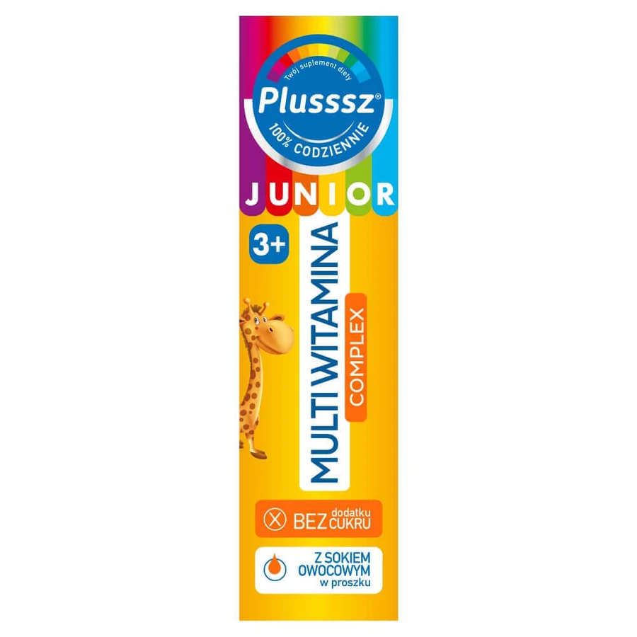 Мультивітамінний комплекс Plusssz Junior, 20 шипучих таблеток: ціни та характеристики