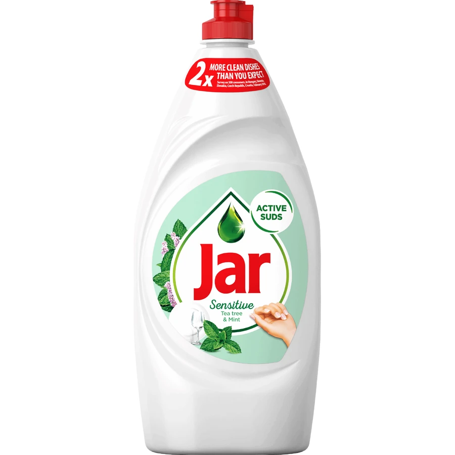 Жидкость для мытья посуды Jar Sensitive Чайное дерево и мята 900 мл: цены и характеристики