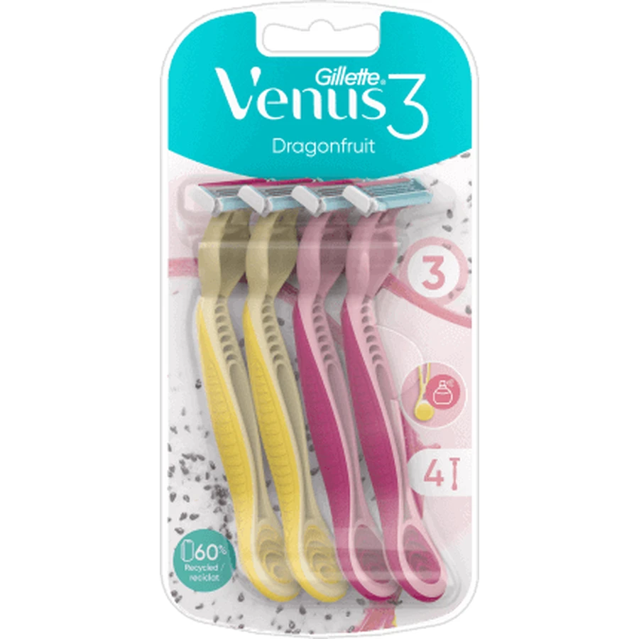 Бритва для гоління Gillette Venus Dragonfruit, 4 штуки: ціни та характеристики