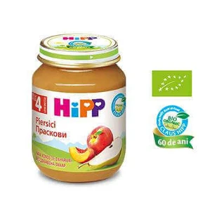 Пюре персикове, +4 міс, 125 г, Hipp