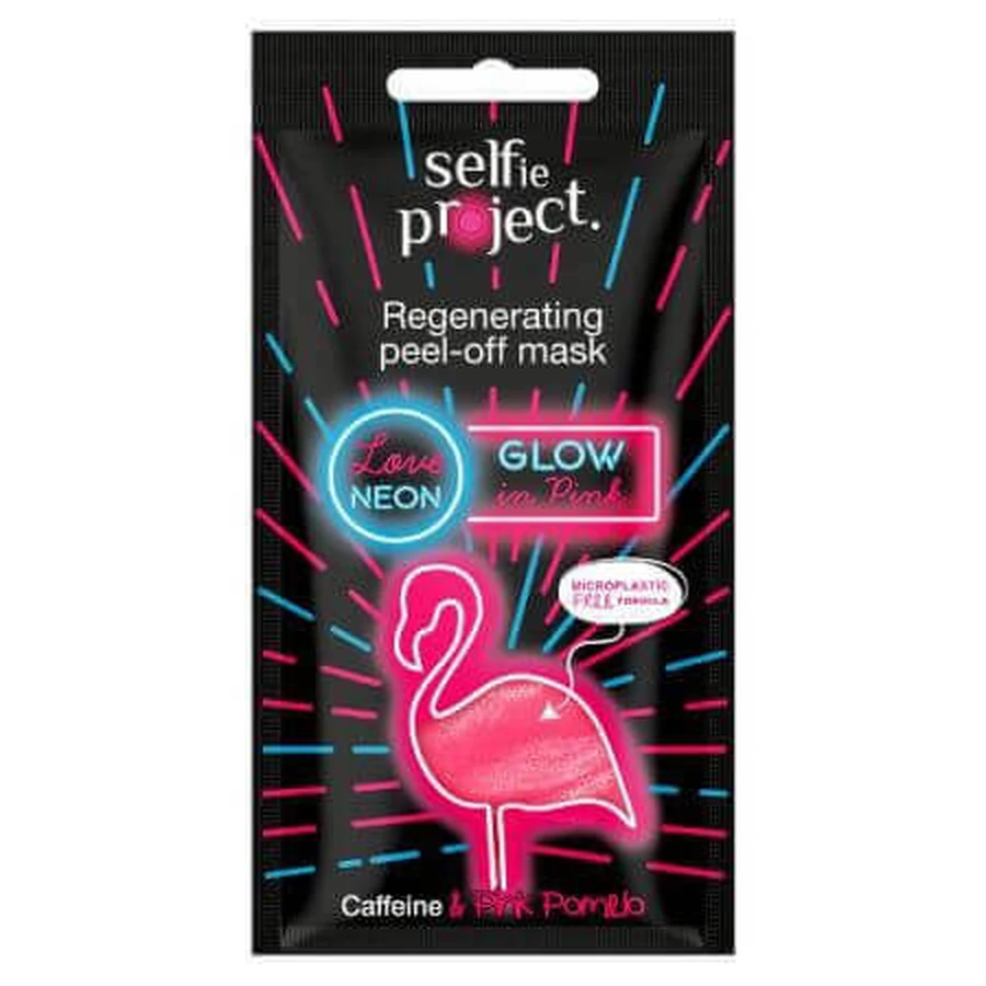 Регенерирующая отшелушивающая маска Neon Glow in Pink, 10 мл, Selfie Project: цены и характеристики