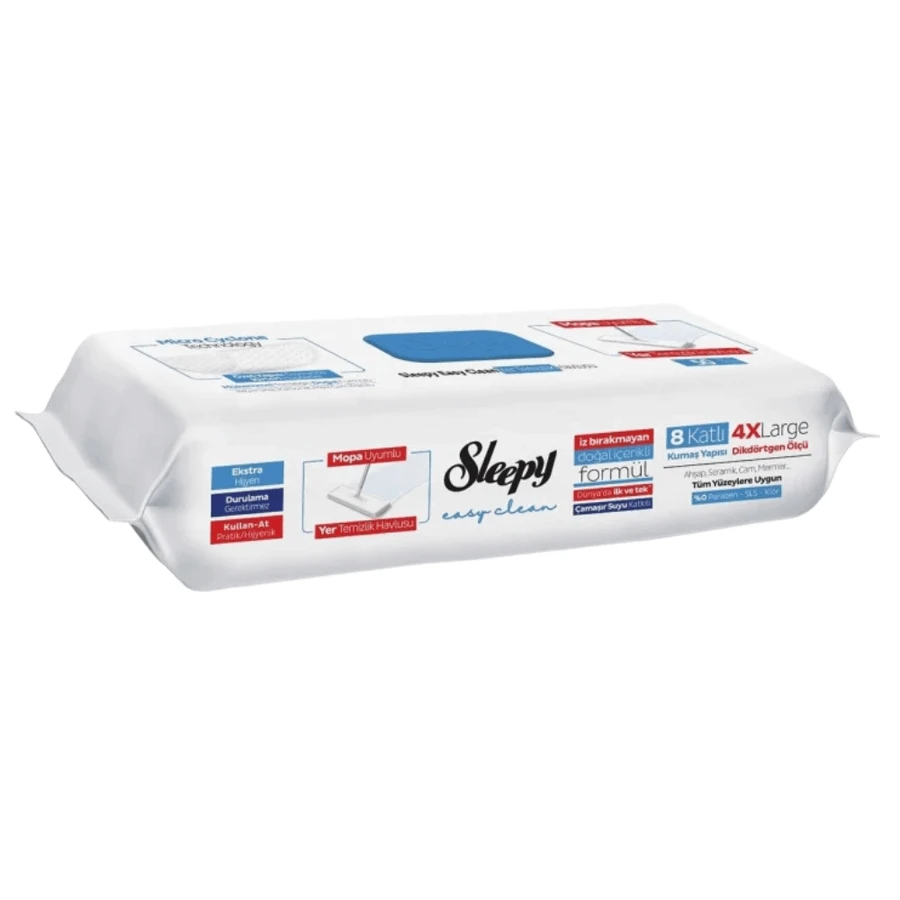 Салфетки для влажной уборки пола с добавлением отбеливателя Easy Clean, 50 штук, Sleepy: цены и характеристики