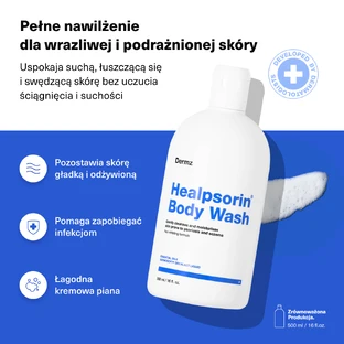 Dermz Healpsorin el для мытья лица и тела при экземе и АД, 500 мл