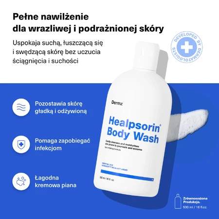 Dermz Healpsorin el для мытья лица и тела при экземе и АД, 500 мл: цены и характеристики