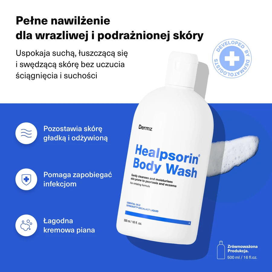 Dermz Healpsorin el для мытья лица и тела при экземе и АД, 500 мл: цены и характеристики